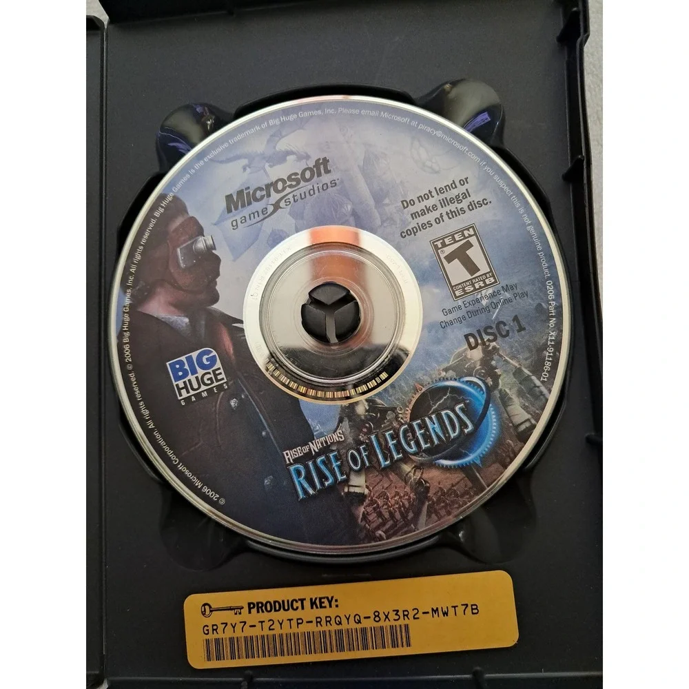 Rise of Nations Rise of Legends PC Game Microsoft 2006 Big Huge Games RTS 2-Disc